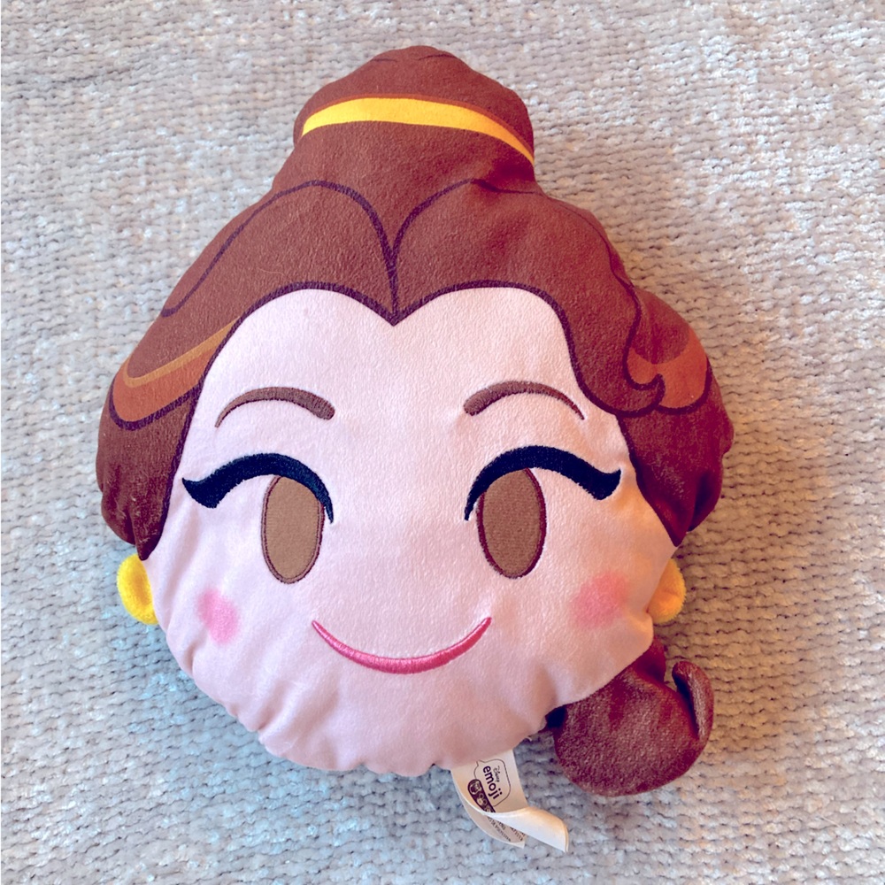 Disney Emoji Belle Plush Pillow Beauty And The Beast Princess Cushion‎ 13”